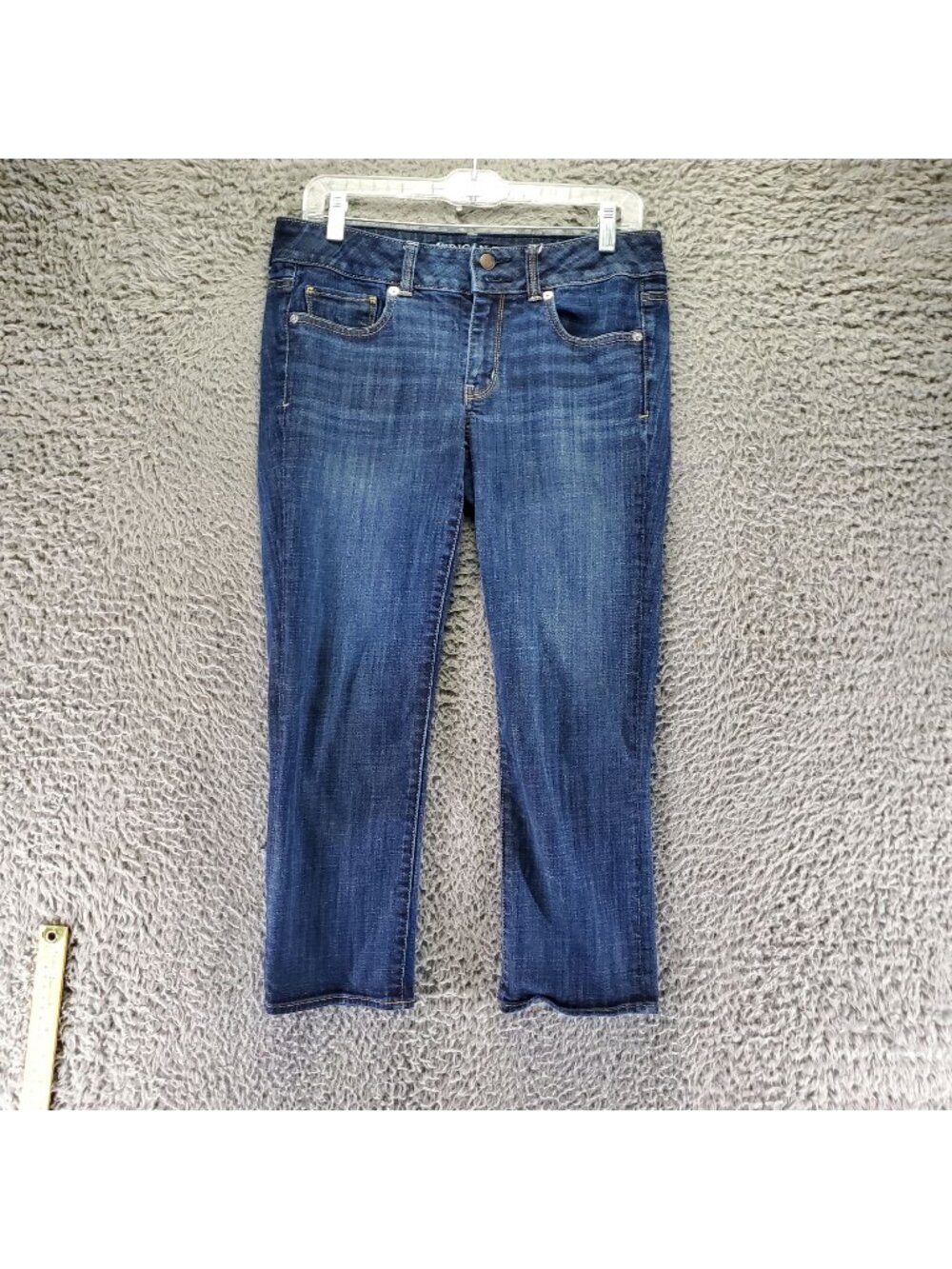 American Eagle Outfitters Jeans Womens 8 Blue Artist Crop Stretch Denim *Read*
